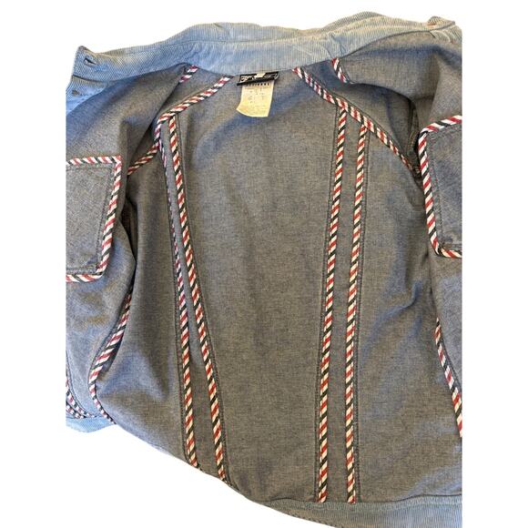 Versace Jeans Couture VTG Womens Blue Button Corduroy Collared Basic Jacket M - Picture 15 of 16
